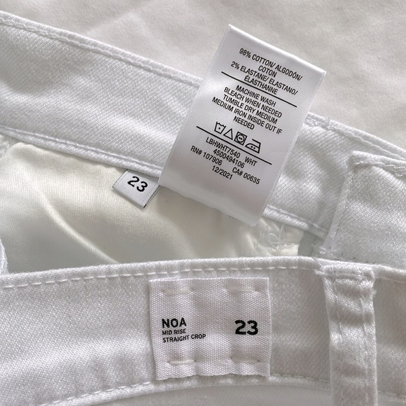 NWT Hudson Noa Mid-Rise Straight Crop White Denim Jeans Size 23 - Picture 9 of 11
